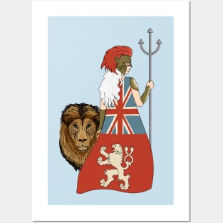 Britannia the Warrior (Large Design) Posters and Art